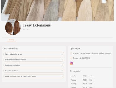 Booking en tid for af / påsætning af hår.