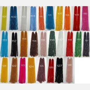 Facet slebne glas perler i 6 x 8 mm. Alle farver i alt 25 farver x  ca.70 stk