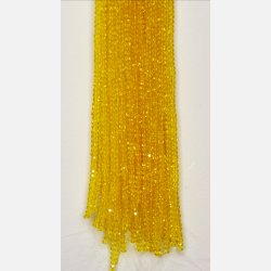 Nr. 10  Gul Facet slebne glas perler i 4 x 6 mm.