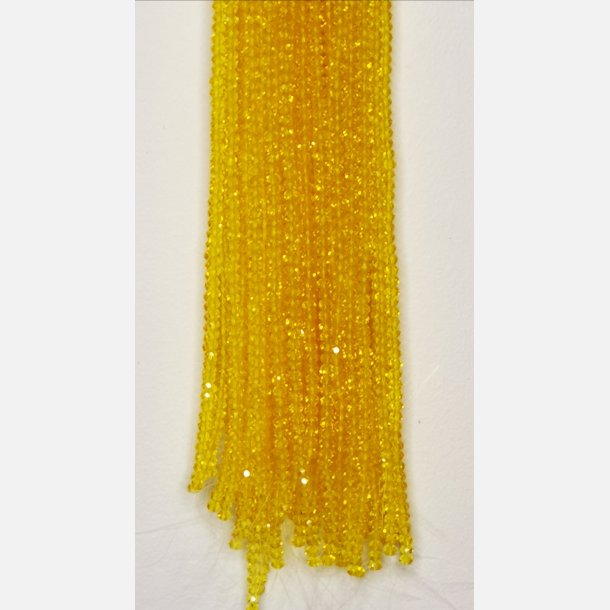 Nr. 10  Gul Facet slebne glas perler i 4 x 6 mm.