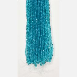 Nr. 19 Bl Harbour  Facet slebne glas perler i 4 x 6 mm.