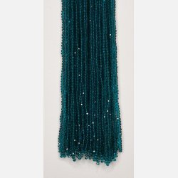 Nr. 23 Blgrn  Facet slebne glas perler i 4 x 6 mm.