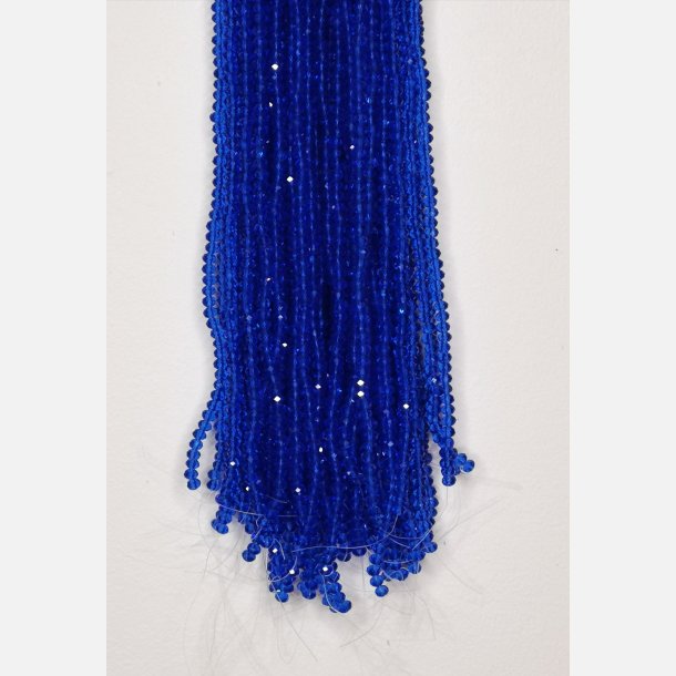 Nr. 24  Bl Egyptian Facet slebne glas perler i 4 x 6 mm.