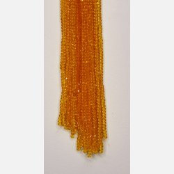 Nr. 26  Gul Moon Facet slebne glas perler i 4 x 6 mm.