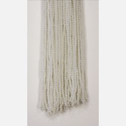 Nr. 31 Hvid  Facet slebne glas perler i 4 x 6 mm.