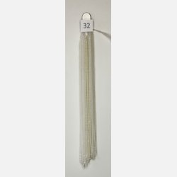 Nr. 32 Hvid Snow Facet slebne glas perler i 4 x 6 mm.