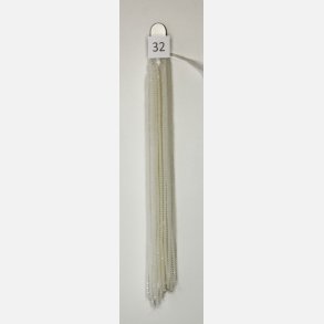 Nr. 32 Hvid Snow Facet slebne glas perler i 4 x 6 mm.