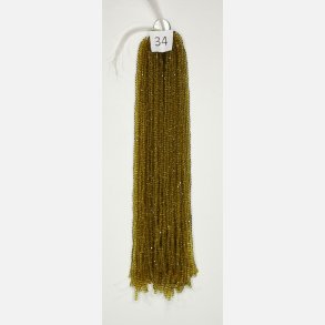 Nr. 34 Gul Khaki Facet slebne glas perler i 4 x 6 mm.