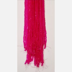 Nr. 8 Pink  Facet slebne glas perler i 4 x 6 mm.