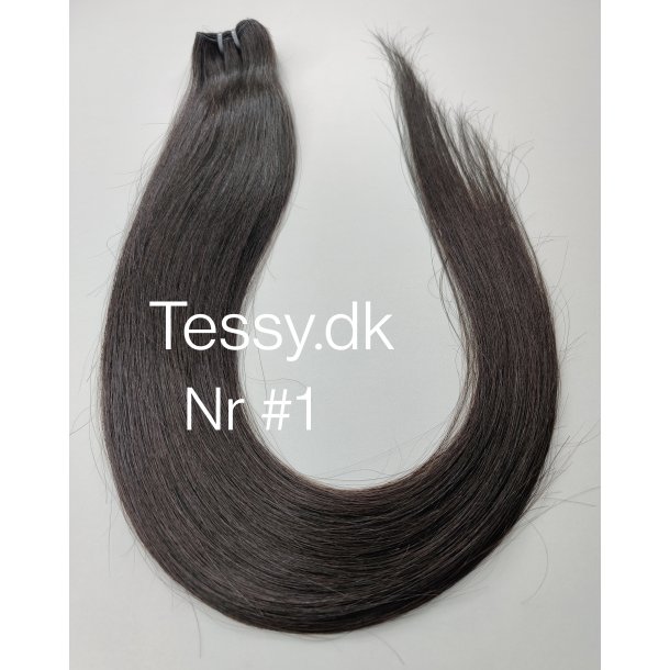 Single Drawn Luxurious Quality Brazilian Hair Extension 80cm ( 32 Inches ) Straight Hair Color#1