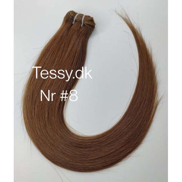 Single Drawn Luxurious Quality Brazilian Hair Extension 60cm ( 24 Inches ) Straight Hair Color #8