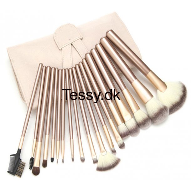 18Pcs Luxury Champagne Gold Beauty Cosmetic Makeup Brushes Set
