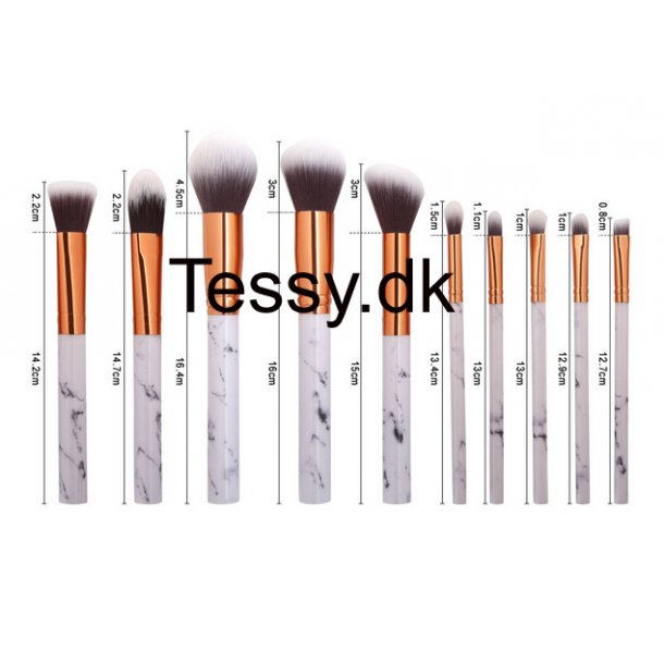 10pcs marble professional Makeup Brush set 