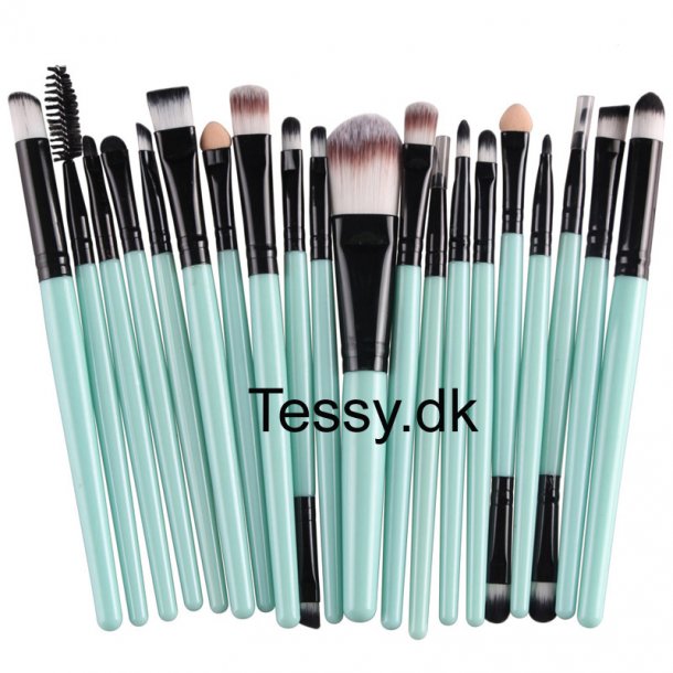  20 pcs Professional Makeup Brush green &amp; black