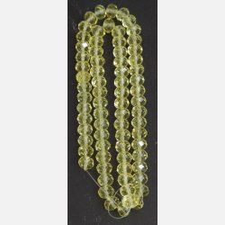 Nr 101 Facet slebne glas perler i 6 x 8 mm.