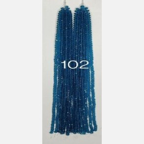 Nr 102 Facet slebne glas perler i 6 x 8 mm.