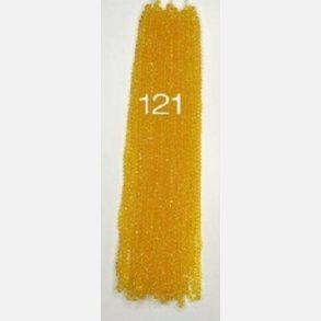 Nr 121 Facet slebne glas perler i 6 x 8 mm.