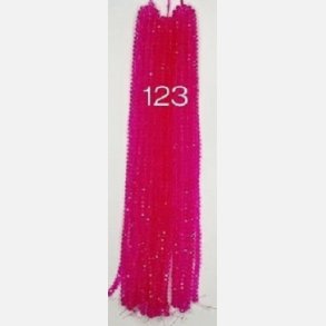 Nr 123 Facet slebne glas perler i 6 x 8 mm.