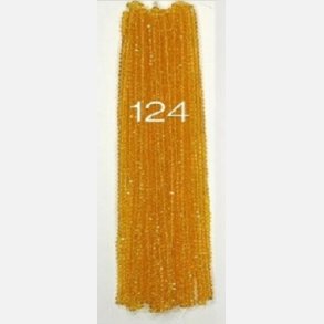 Nr 124 Facet slebne glas perler i 6 x 8 mm.