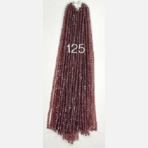 Nr 125 Facet slebne glas perler i 6 x 8 mm.