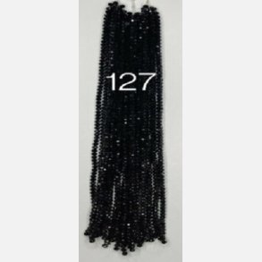 Nr 127 Facet slebne glas perler i 6 x 8 mm.