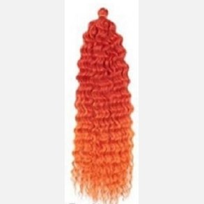 Mermaid waving crochet #RED/ORANG