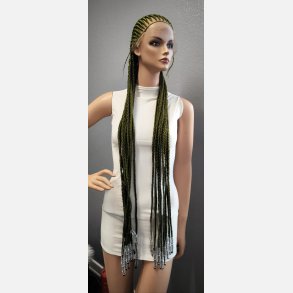 Parykker / wigs Oliven  med perler